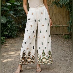 Embroidered Trouser Pants